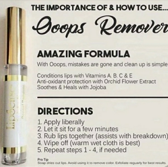 LipSense by Senegence, Oops lipstick remover, NWT - Picture 3 of 4
